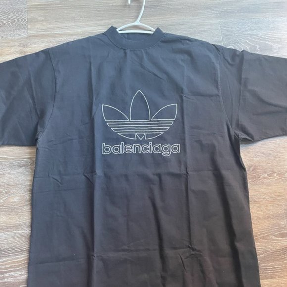 Balenciaga x Adidas Black Logo Tee - Picture 2 of 5